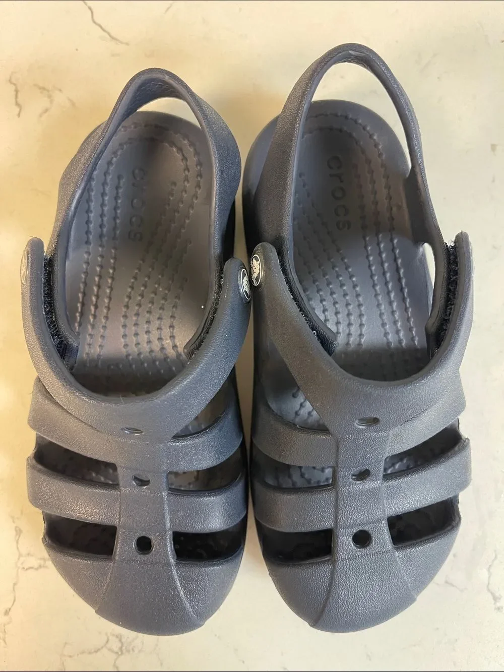 Crocs Kids' Classic Fisherman Sandal Navy Blue Size 13 Style Number 210625